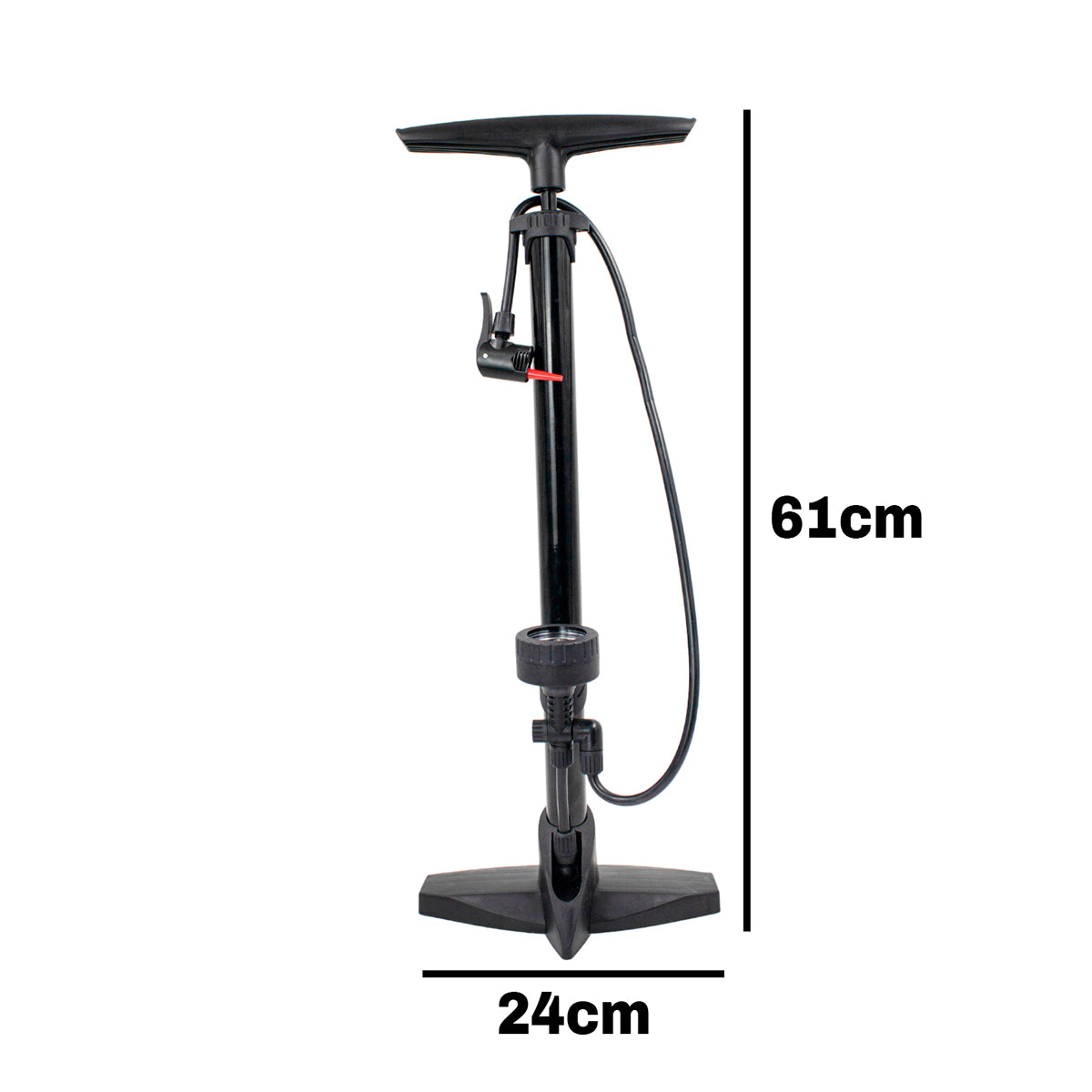 Bomba De Ar Pneus Bicicleta Carro Moto 160psi Manual Bico Duplo