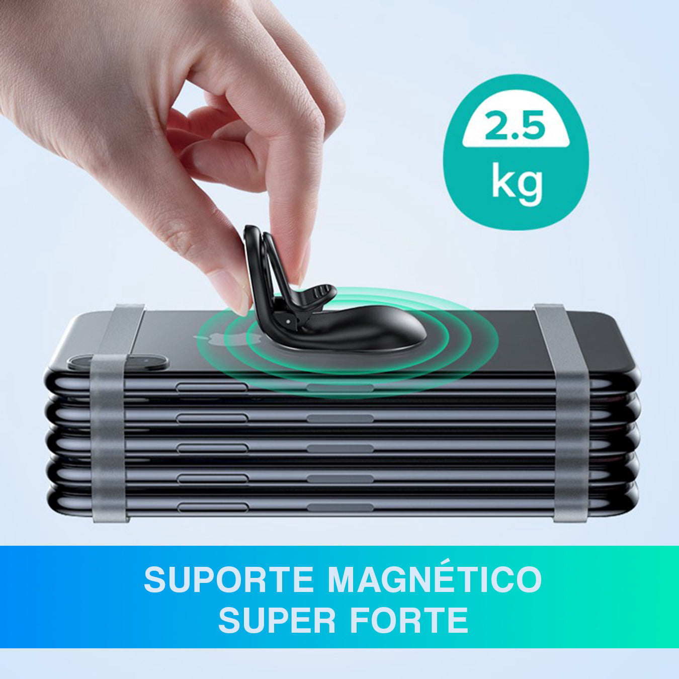 Suporte Celular Automotivo Universal Magnético Ar Condicionado Imã Veicular Carro 360°