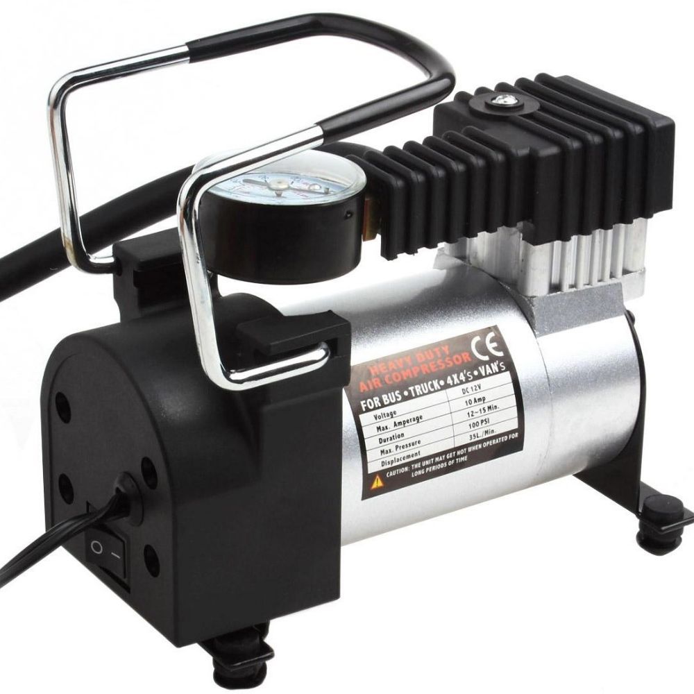 Compressor De Ar Veicular Profissional Portátil 12v Carro
