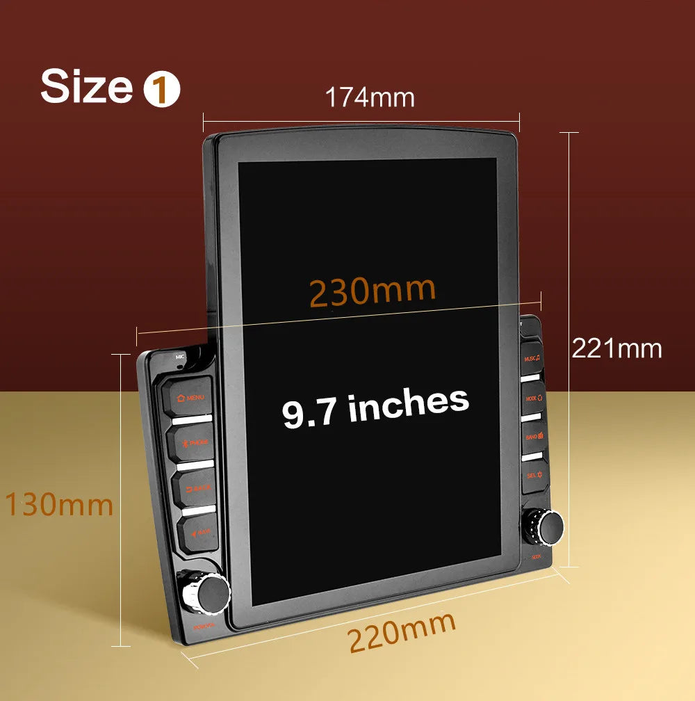 Multimídia Tesla Android 9.7” Carlaoer