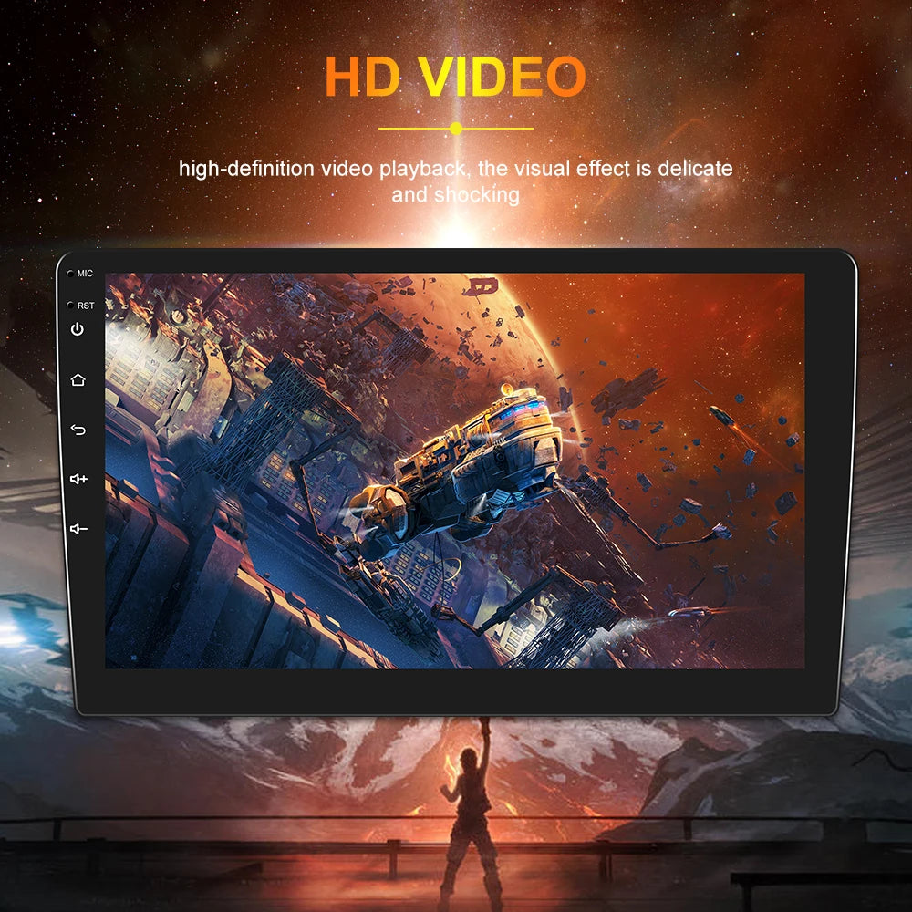 Multimídia Universal Podofo Android 13 – 7” | GPS, CarPlay & Android Auto