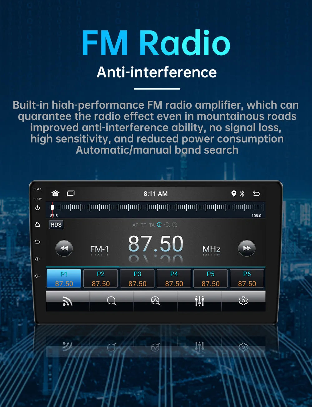 Multimídia Universal Android 13 – 9” | GPS, CarPlay & Android Auto