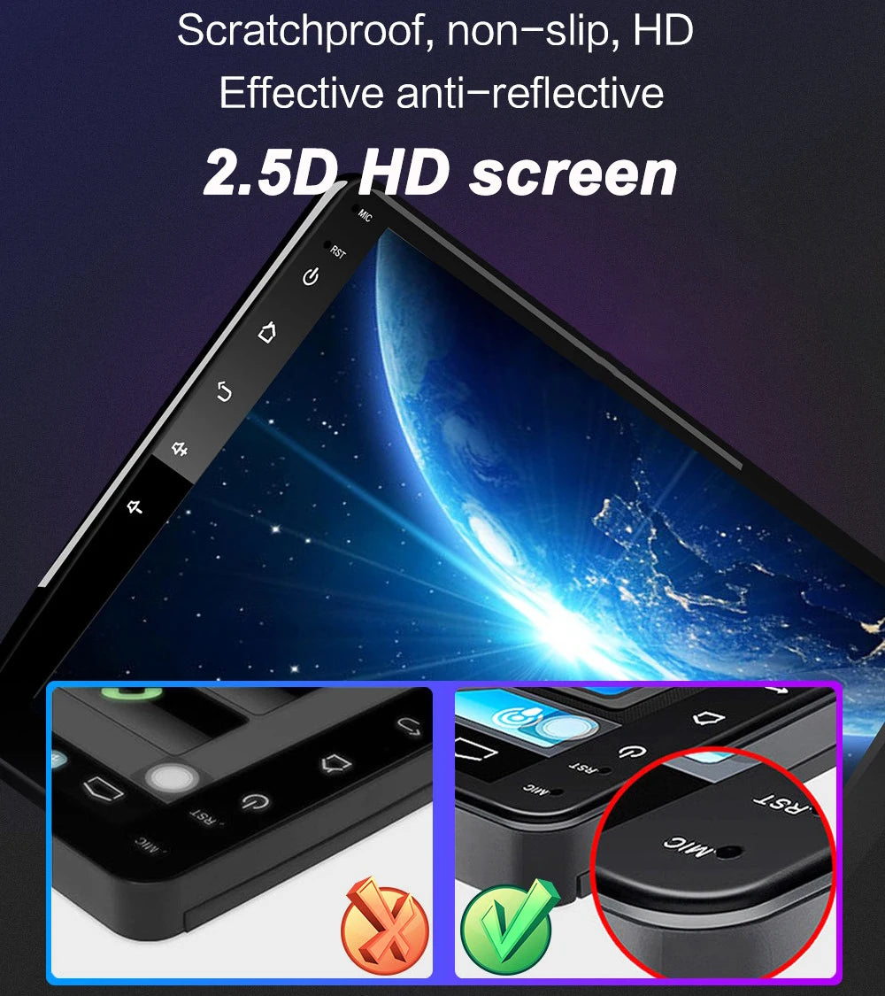 Multimídia Universal Android 13 – 9” | GPS, CarPlay & Android Auto
