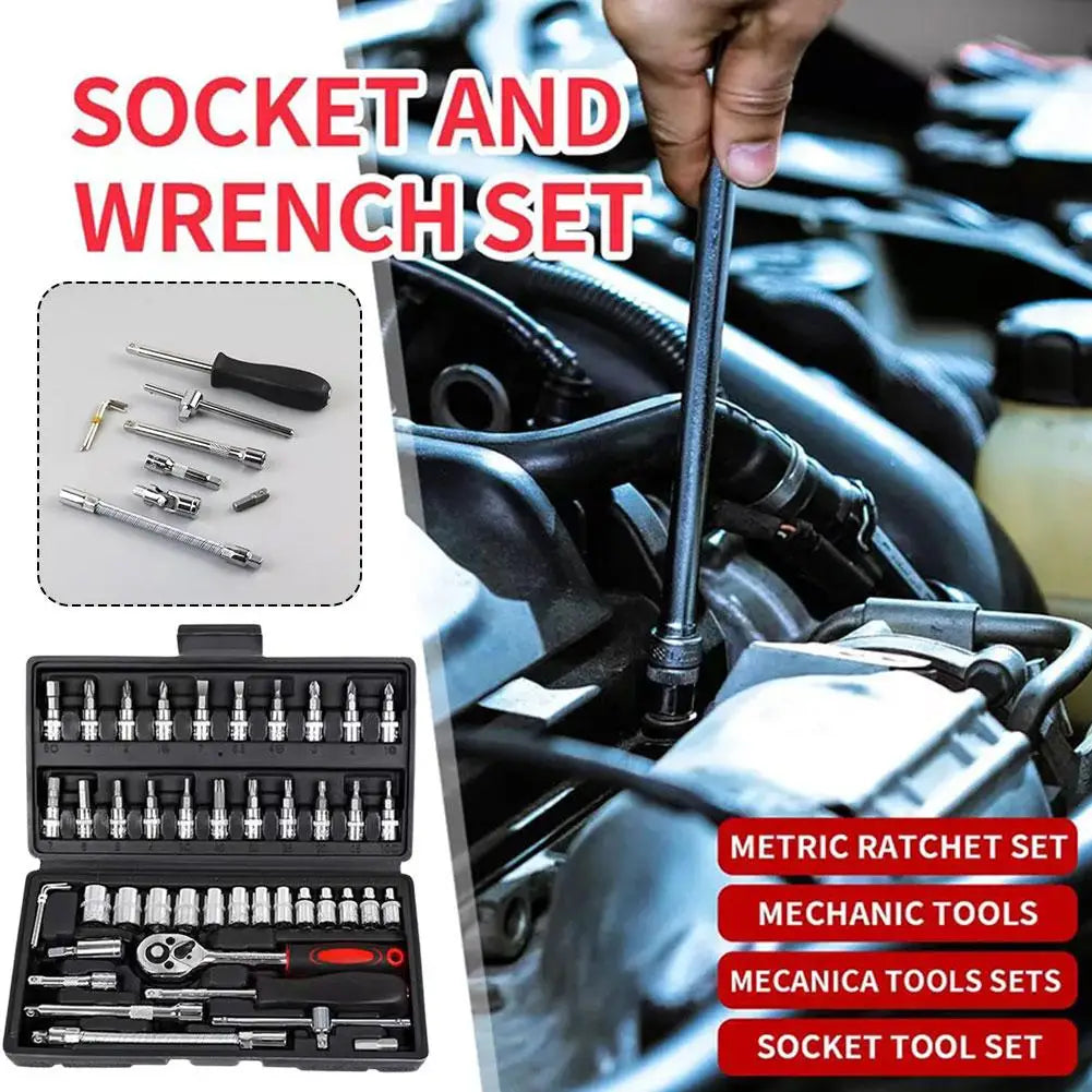 Kit de Ferramentas Automotivas - 46 Peças