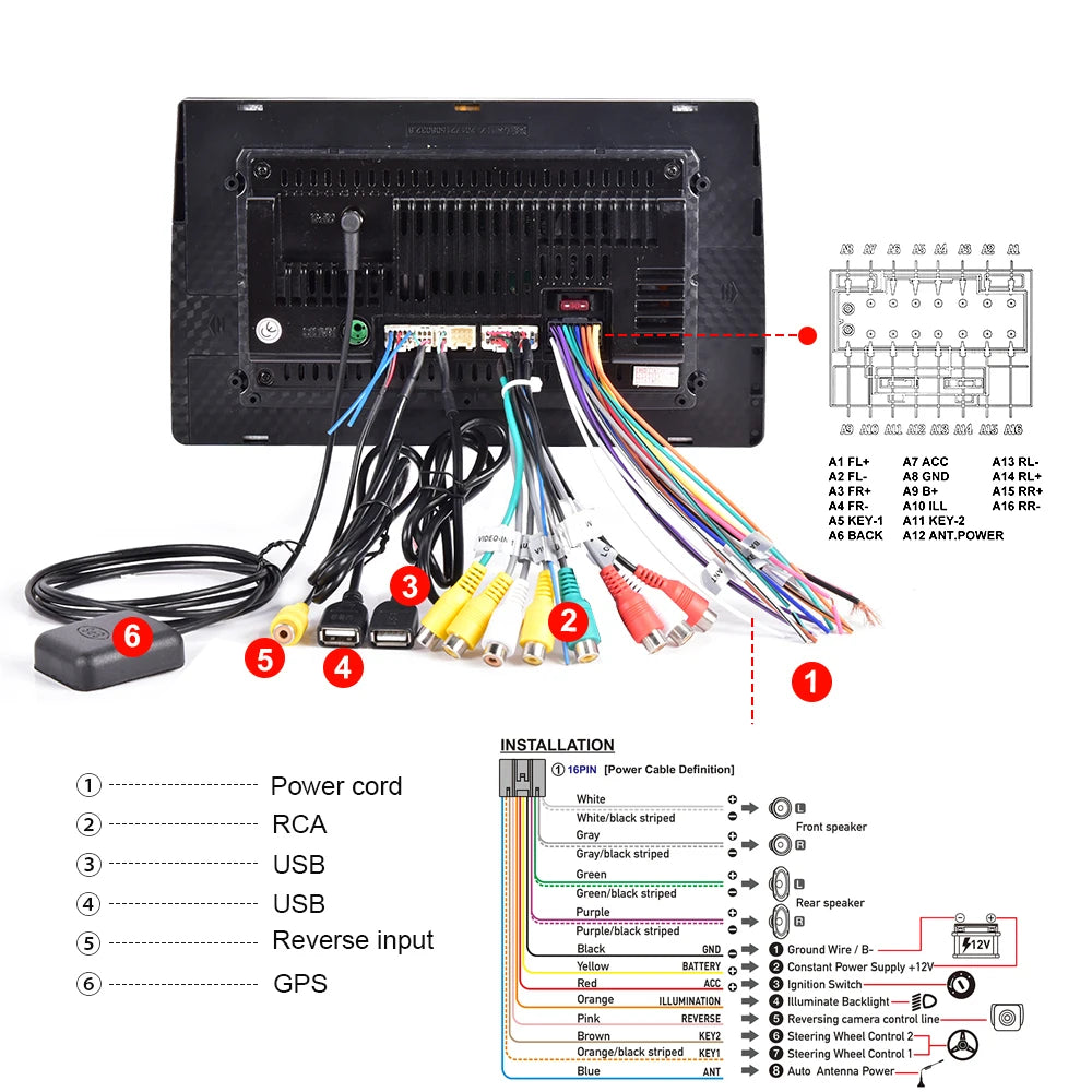 Multimídia Universal Android 13 – 9” | GPS, CarPlay & Android Auto