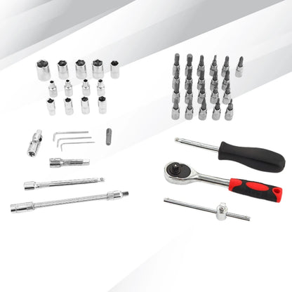 Kit Ferramentas 46 Peças - Chaves Catraca Jogo De Soquetes Allen Torx